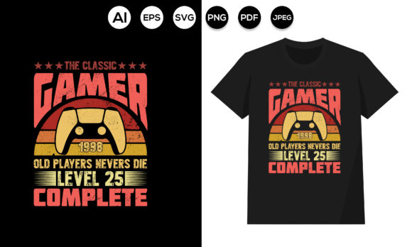 Gaming T-shirt Design 6: A Bold Digital Asset for Creative Projects
