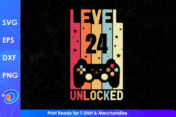 Level 24 Unlocked: A Vintage Gaming Tribute Design