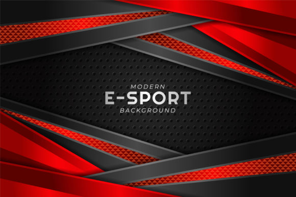 Red Banner Backgrounds for E-Sport Design