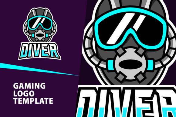 The Diver Mascot: A Versatile Gaming Logo Design for Modern Creators
