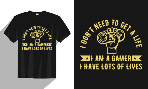 The I Am a Gamer Typography Gaming T-Shirt Design: A Vector Design Analysis